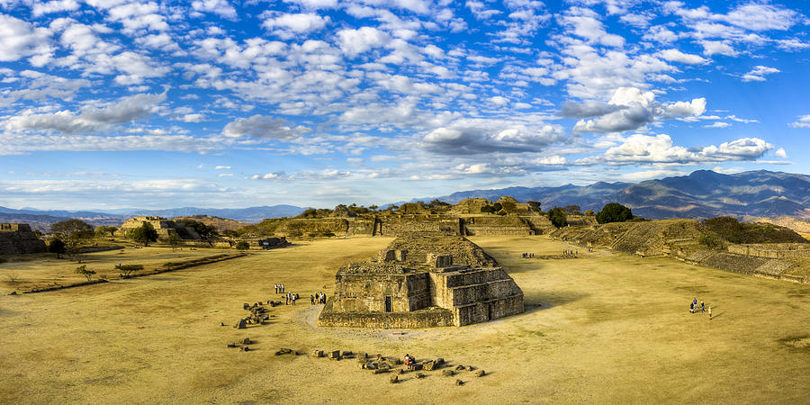 Ancient Zapotec Ruins Panorama - Monte Alban Photograph by Mark Tisdale