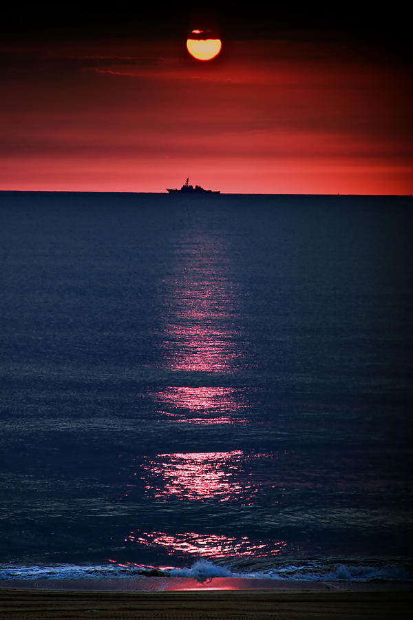 Sunset Photograph - And All the Ships at Sea by Tom Mc Nemar