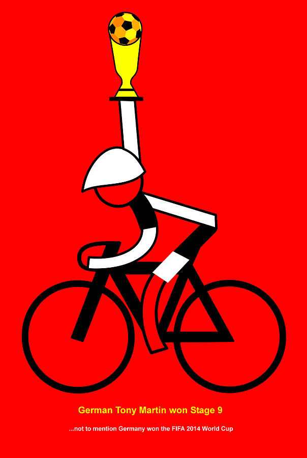 Tour De France Digital Art - And Germany won FIFA World Cup 2014 by Asbjorn Lonvig