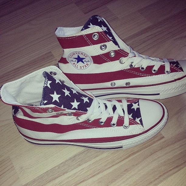 Flag Photograph - And New Shoes #starsandstripes #usa by Leo Nie