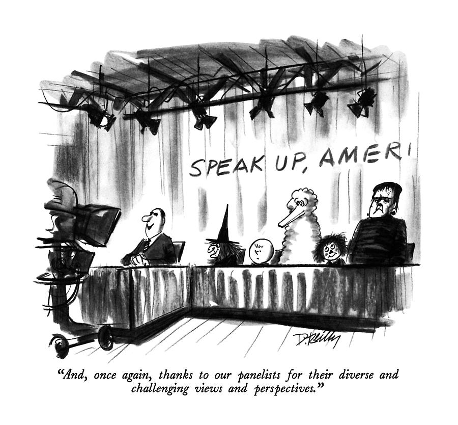 And, Once Again, Thanks To Our Panelists Drawing by Donald Reilly