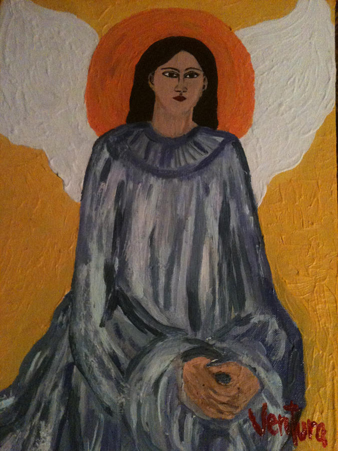 And So She Found That She Had Become A Saint Painting by Clare Ventura