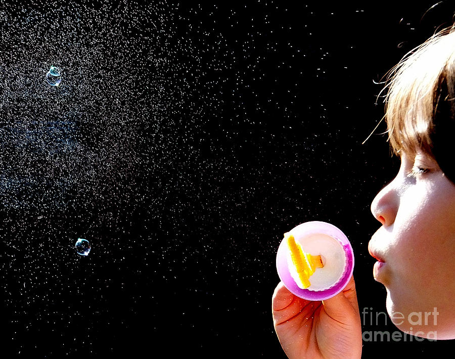 Portrait Photograph - And the bubble went Pop by Pete Moyes