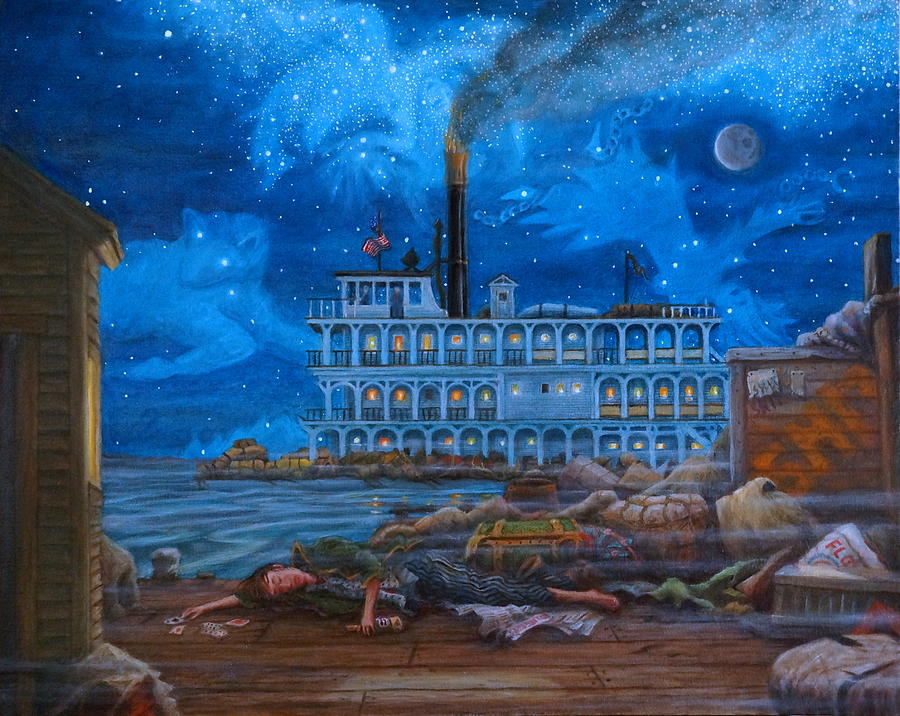New Orleans Painting - And the only time he is satisfied ... by Matt Konar