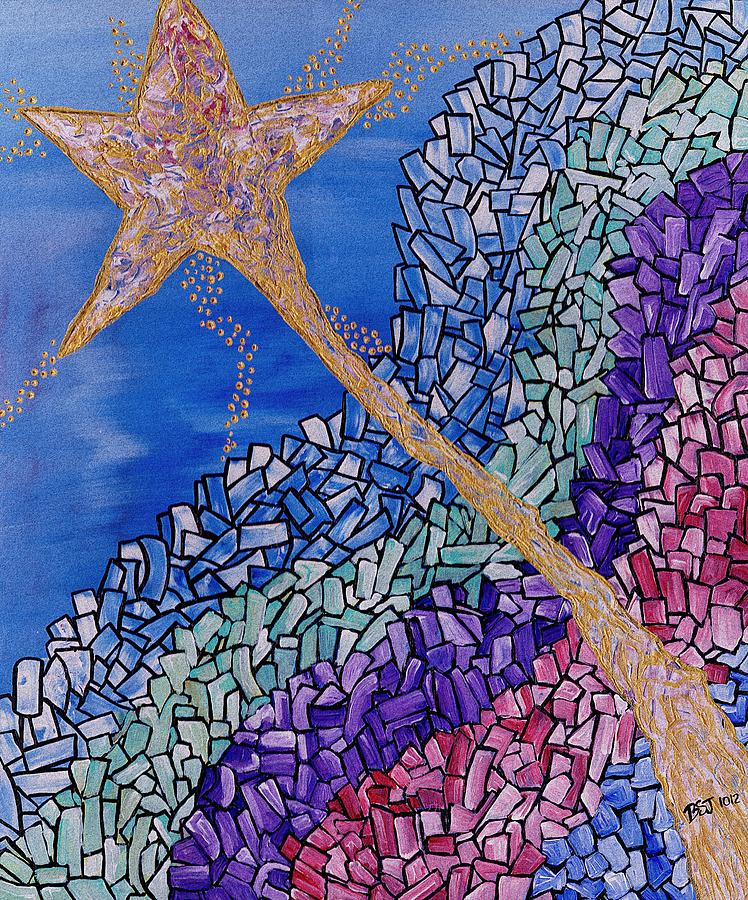 Abstract Painting - And the Star Said by Barbara St Jean