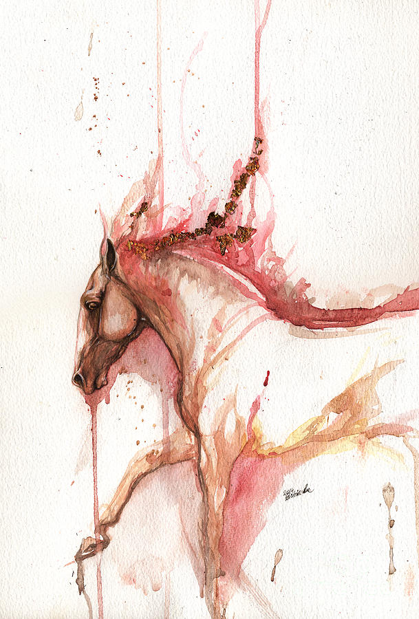 Andalusian horse 2014 02 05 Painting by Ang El