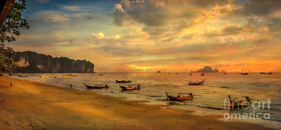 Boat Photograph - Andaman Sunset by Adrian Evans
