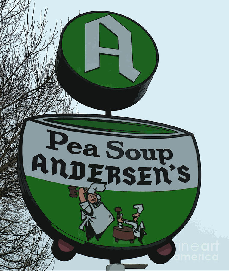 Andersens Pea Soup Sign Art Mixed Media by Marvin Blaine