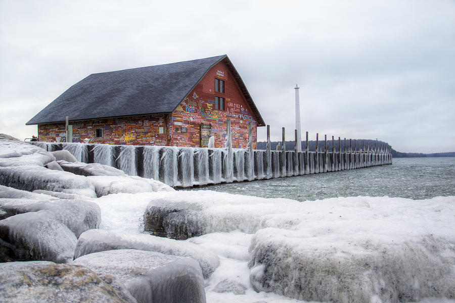 Winter Photograph - Anderson Dock in Winter by Kathy Weigman