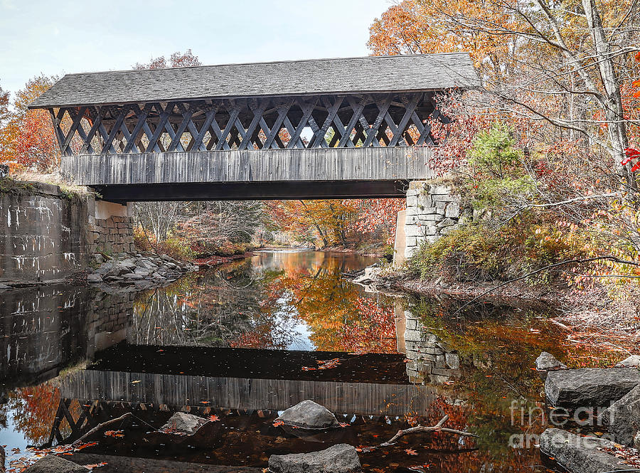 Andover Covered Bridge NH 2 Photograph by Edward Fielding