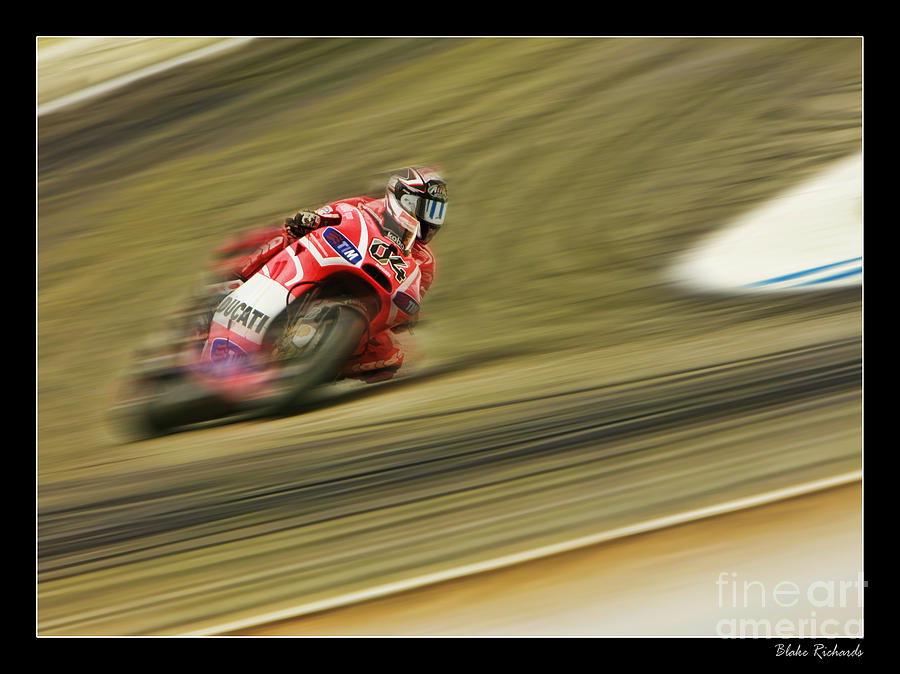 Andrea Dovizioso Zooming Photograph by Blake Richards