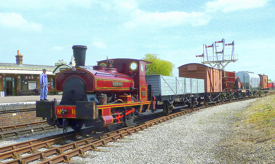 Andrew Barclay 0-4-0ST No. 699 Swanscombe Steam Locomotive and Trucks at Buckinghamshire Railway Photograph by Gordon James