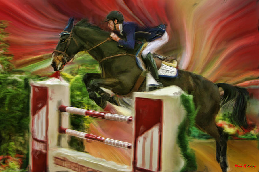 Andrew Ramsay on Horse Adamo Vant Steenputie Photograph by Blake Richards