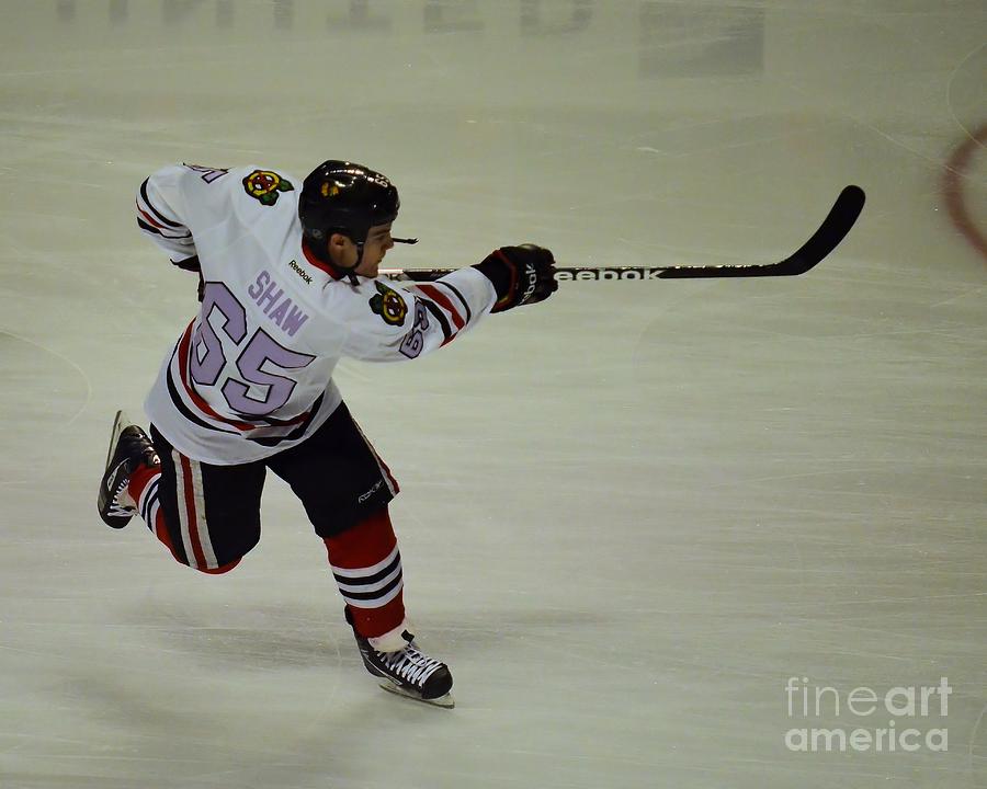 Hockey Photograph - Andrew Shaw Fights Cancer by Melissa Jacobsen