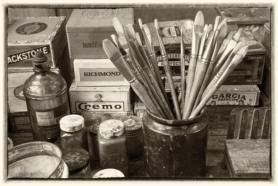 Brush Photograph - Andrew Wyeth Studio by Richard Nowitz