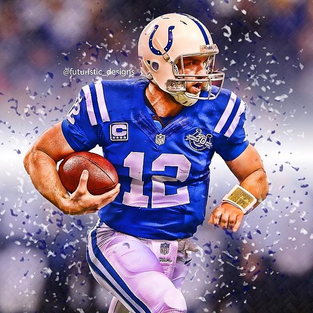 Football Photograph - #andrewluck #colts #football #ncaa by Futuristic Designs