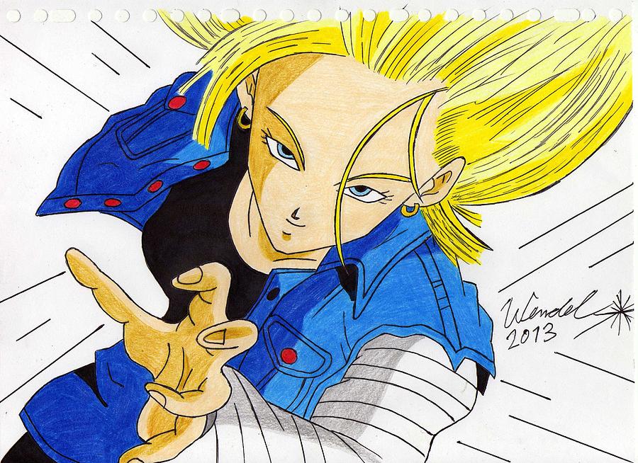 Android 18 Drawing by Wendel Krolis