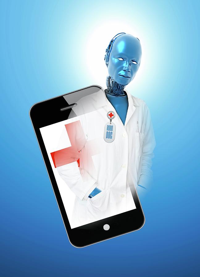 Android Doctor Photograph by Victor Habbick Visions/science Photo Library
