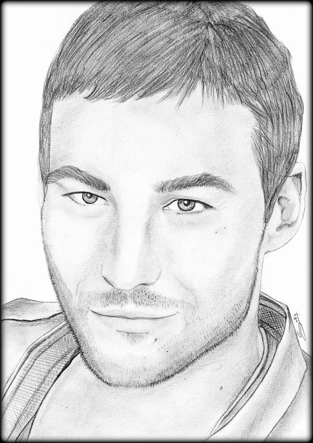 Actor Painting - Andy Whitfield  by Saki Art