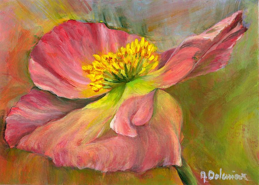 Acrylic Painting - Anemone by Muriel Dolemieux Acrylic Painting - Anemone by Muriel Dolemieux