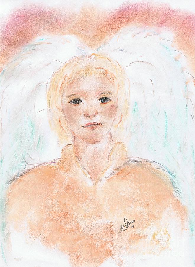 Angel A  Painting by Karen Jane Jones