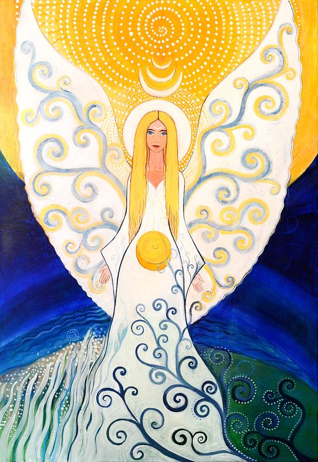 Mandala Painting - Angel by Agnieszka Szalabska Mandala Painting - Angel by Agnieszka Szalabska