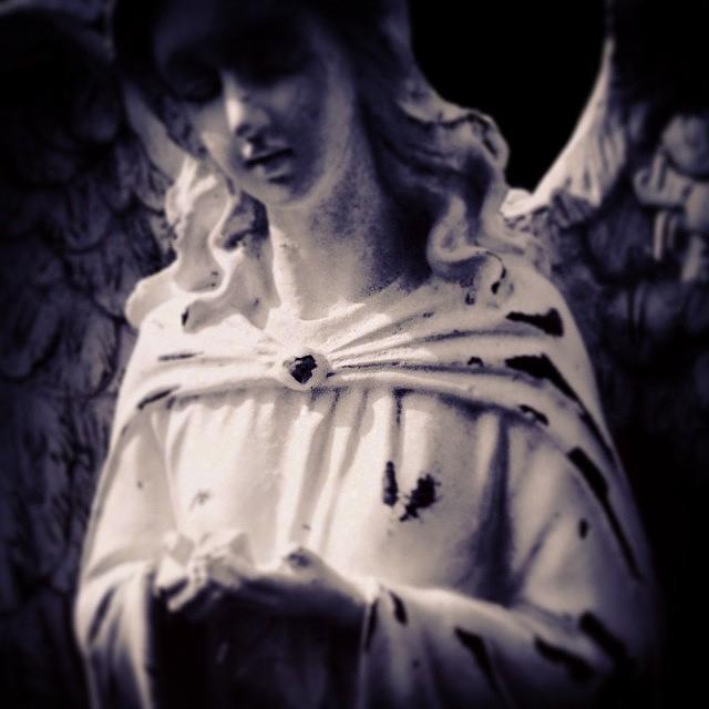 Statues Photograph - #angel #angels #august #memorial by Kerri Ann McClellan