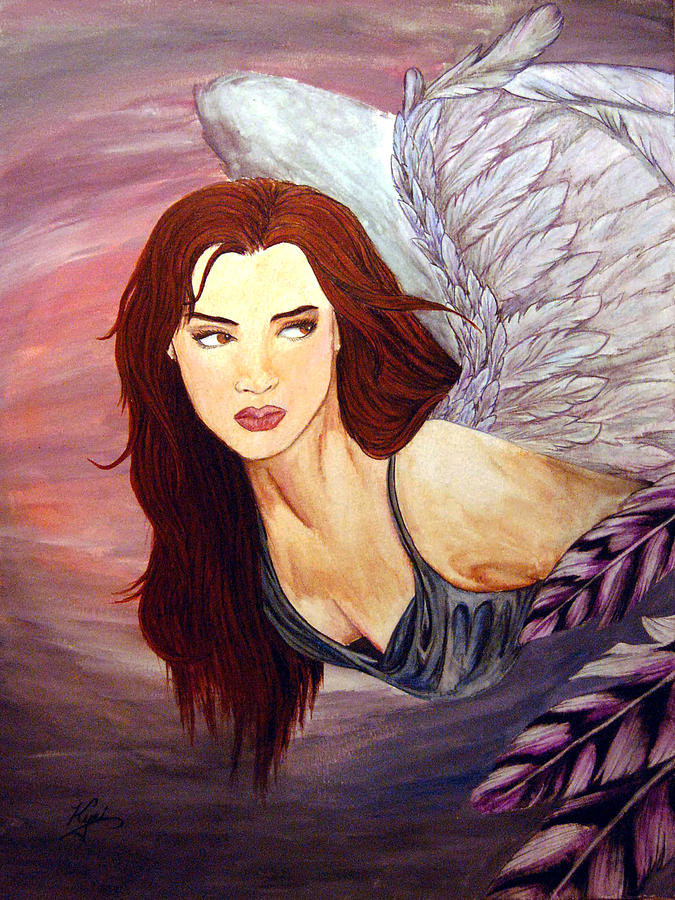 Feather Painting - Angel by Ugly Molly