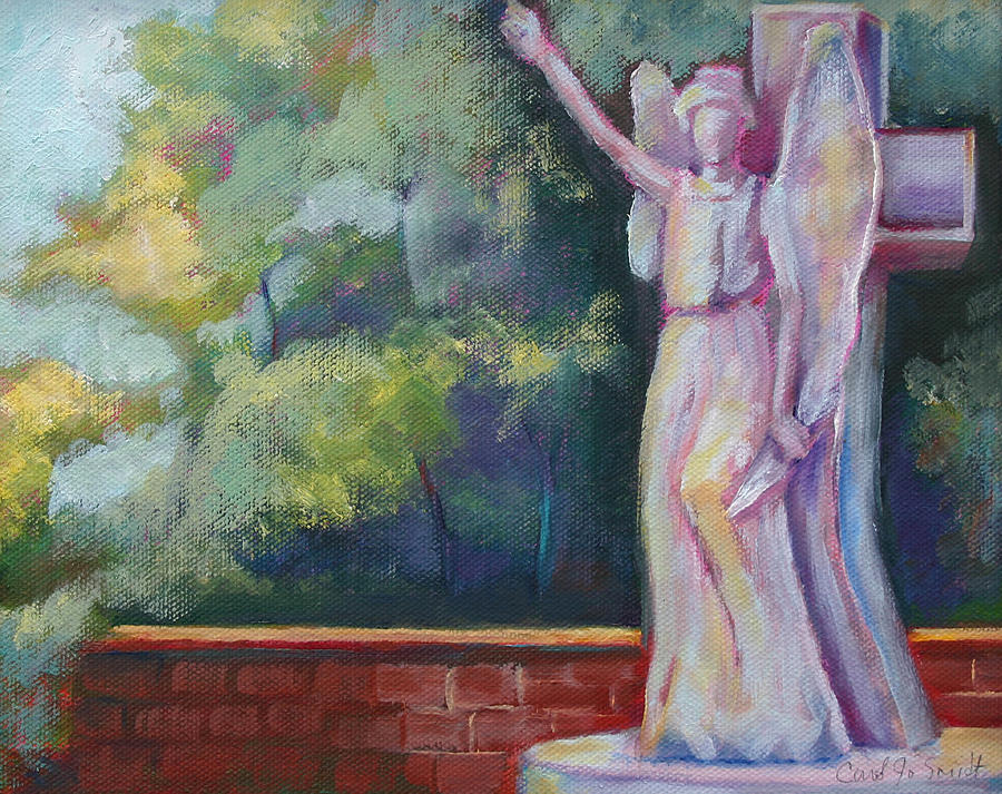 Angel Awaiting The Resurrection Painting by Carol Jo Smidt