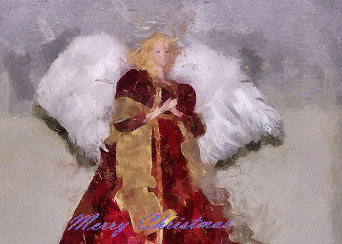 Angel Christmas Card Digital Art by Ernest Echols