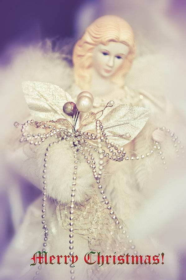 Angel Coming. Merry Christmas  Photograph by Jenny Rainbow
