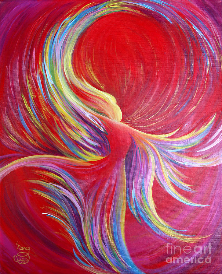 Angel Dance Painting by Nancy Cupp