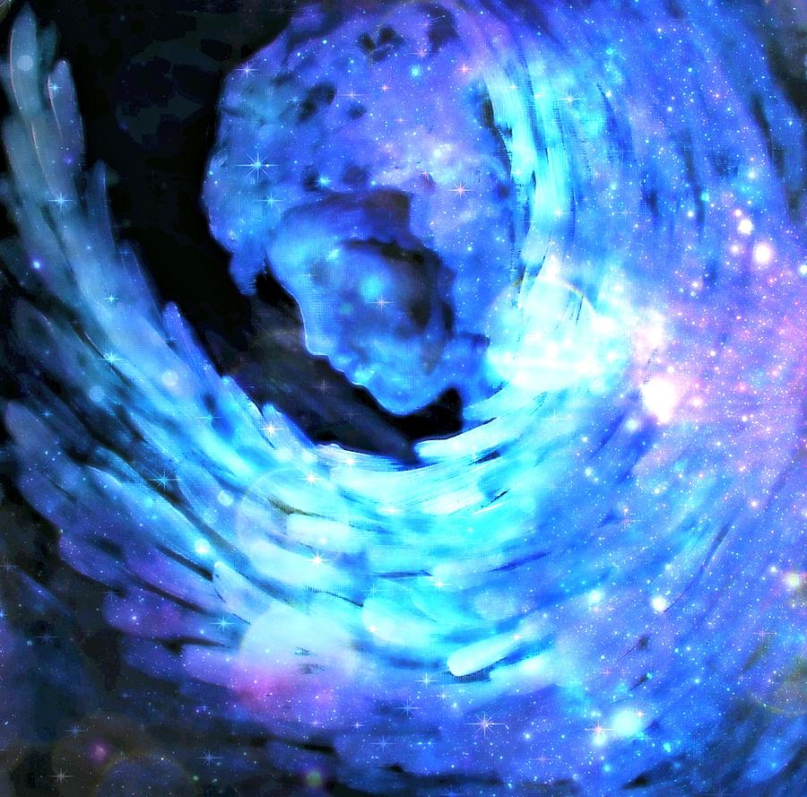 Space Painting - Angel Embrace by Alma Yamazaki