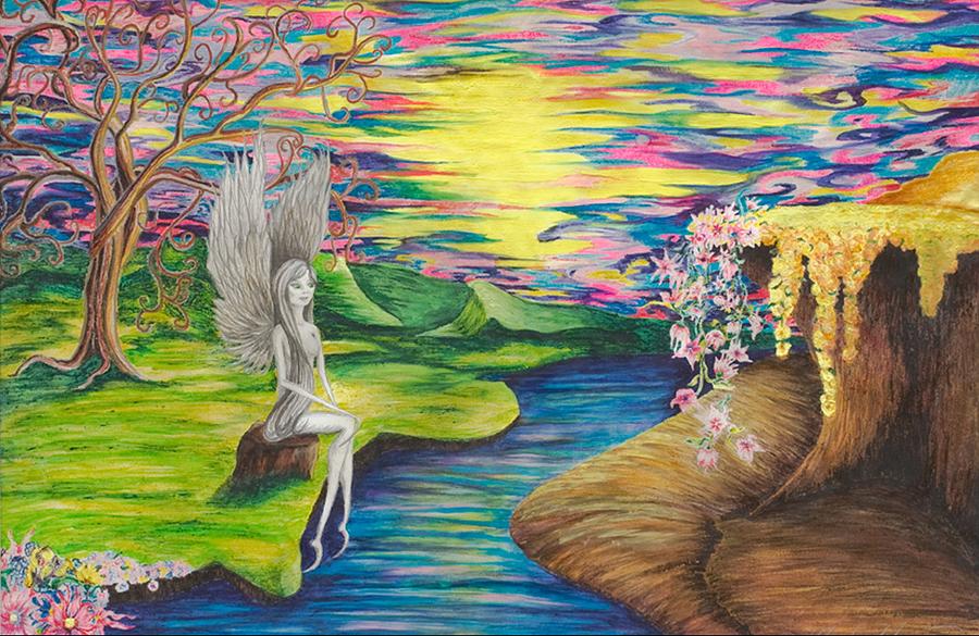 Angel Fairy Mixed Media by Yolanda Raker