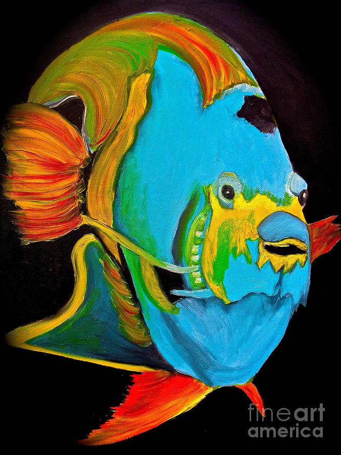 Angel Fish 2 Painting by Saundra Myles