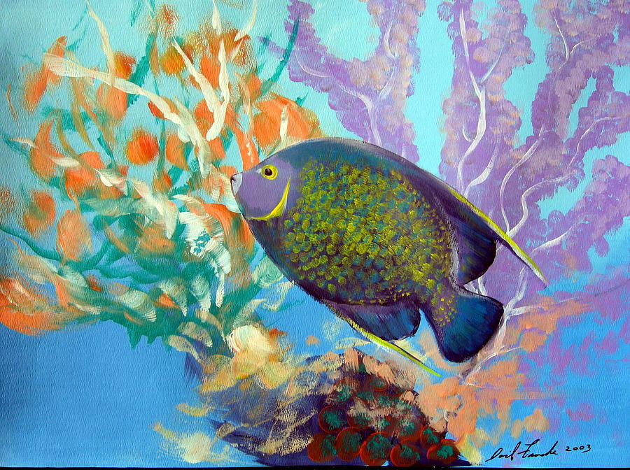 Angel Fish Painting by David Francke | Fine Art America