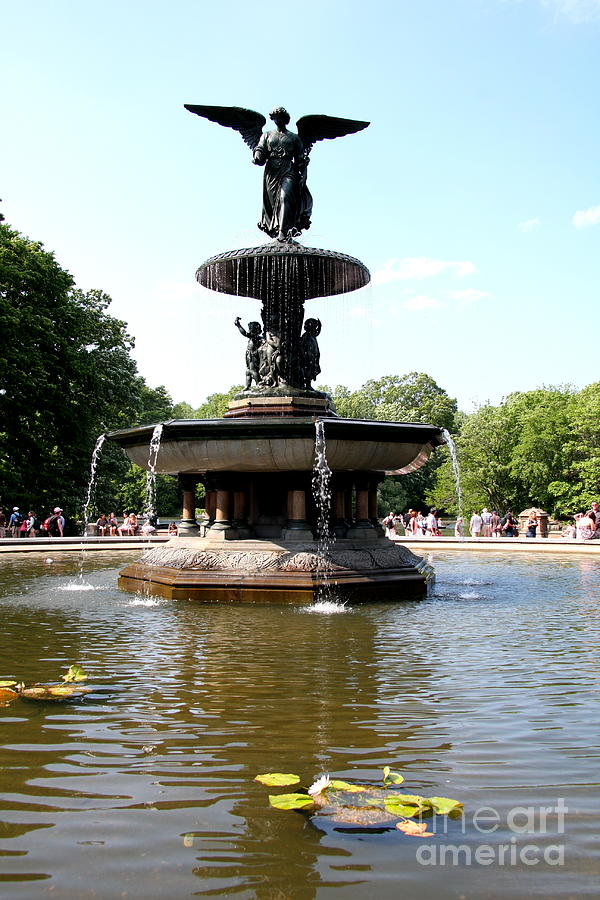 Angel Fountain Central Park NYC Photograph by Christiane Schulze Art ...