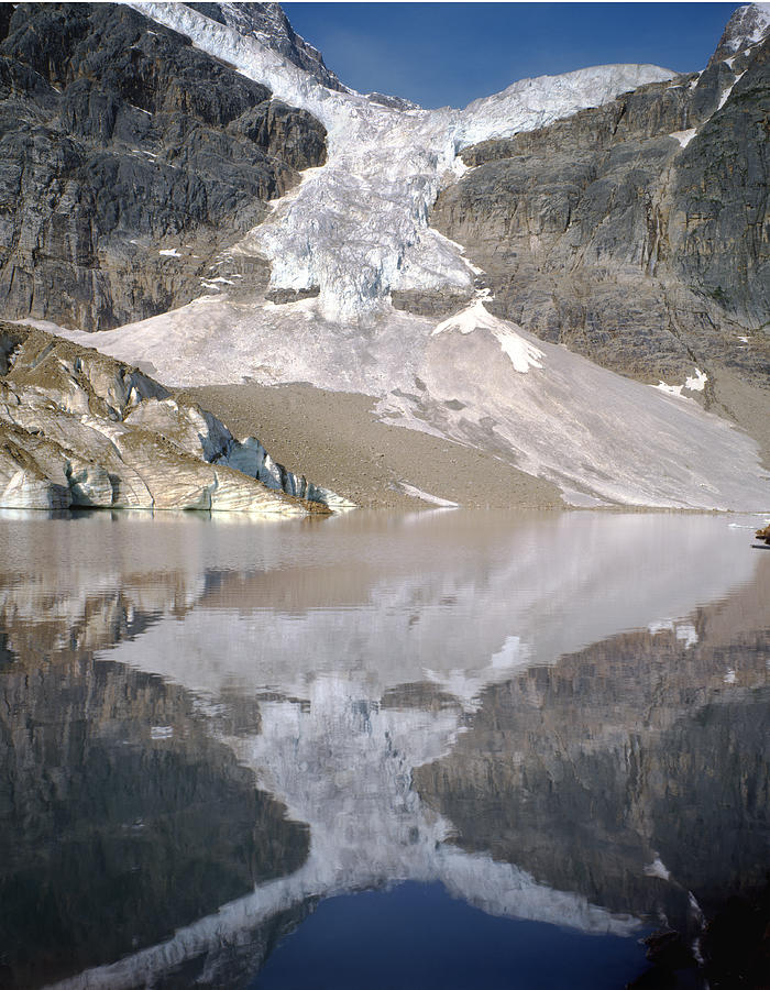 1M3811-Angel Glacier Reflect Photograph by Ed  Cooper Photography