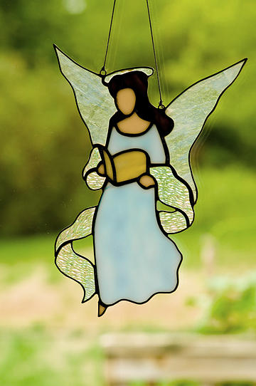 Fairy Glass Art - Angel by Halina Kabat