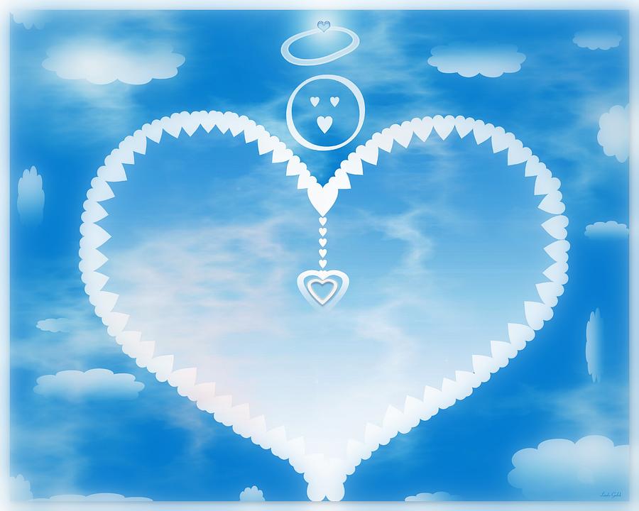 Angel Digital Art - Angel Heart by Linda Galok