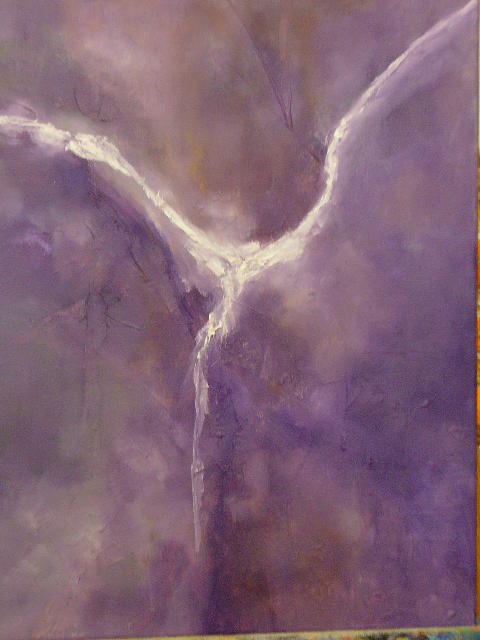 Purple Painting - Angel I by Frederick Lyle Morris - Disabled Veteran