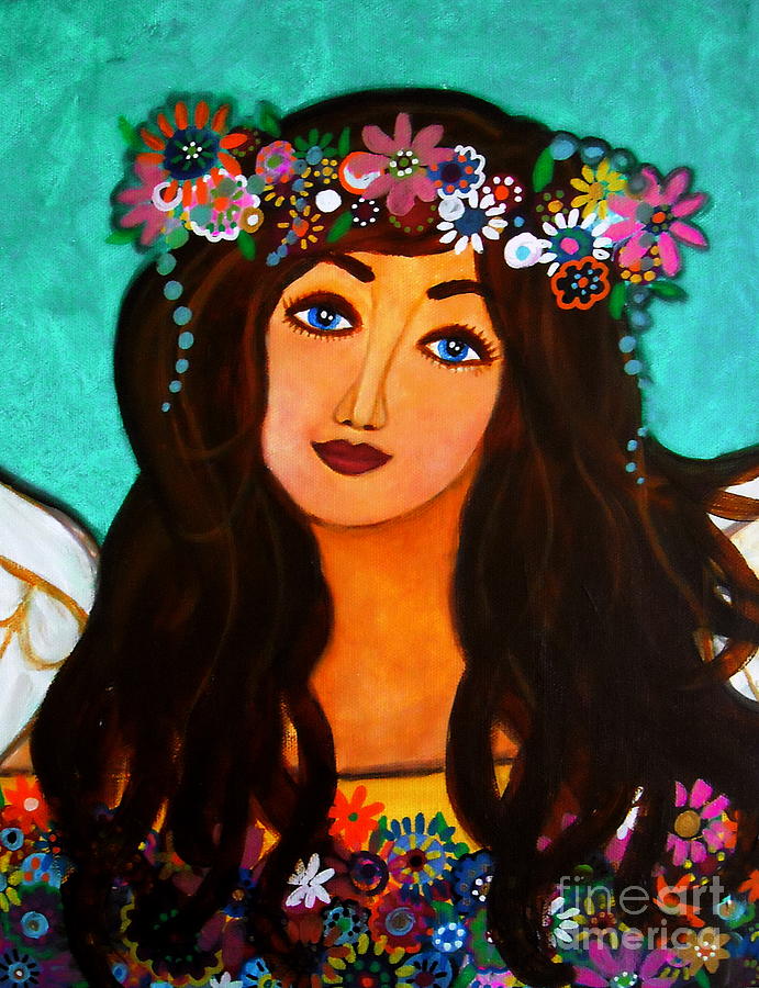 Flower Painting - Angel In Bloom IIi by Pristine Cartera Turkus