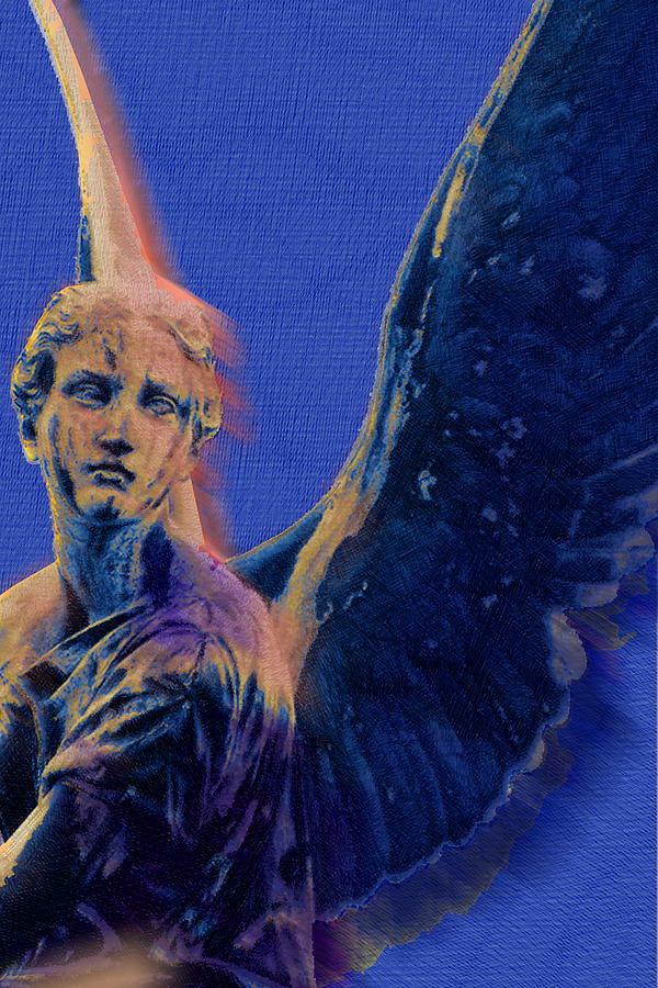 Angel in Blue and Gold Painting by Tony Rubino