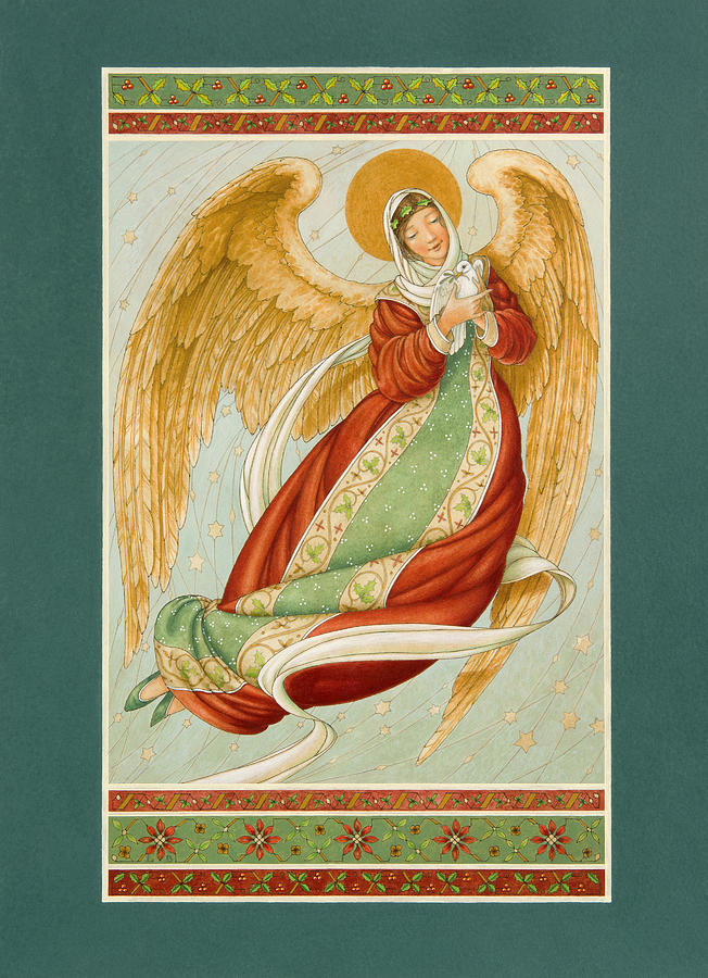 Angel in Green Slippers Painting by Lynn Bywaters