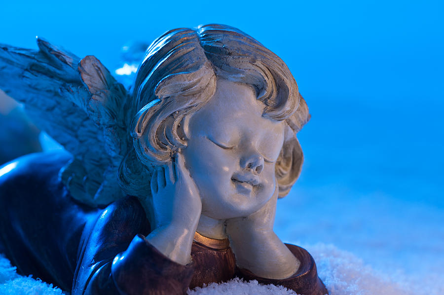 Angel in snow  Photograph by U Schade