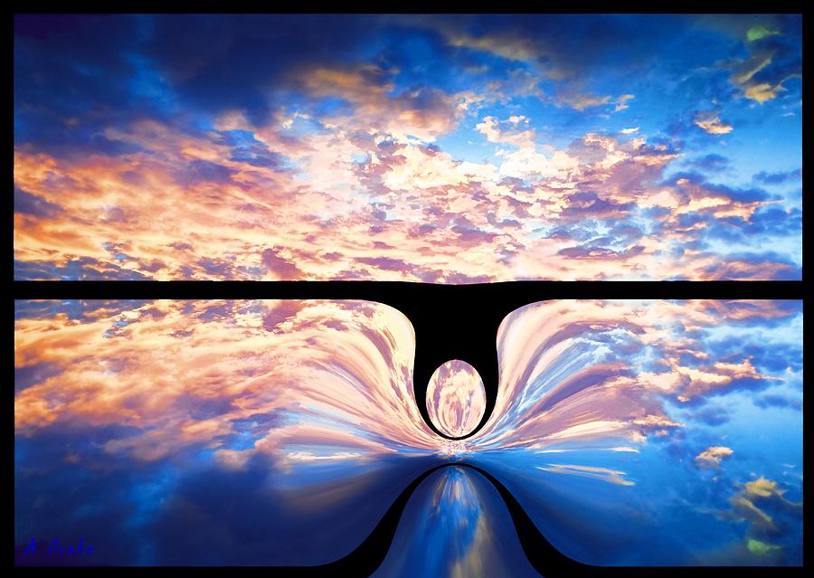 Abstract Digital Art - Angel In The Sky by Alec Drake