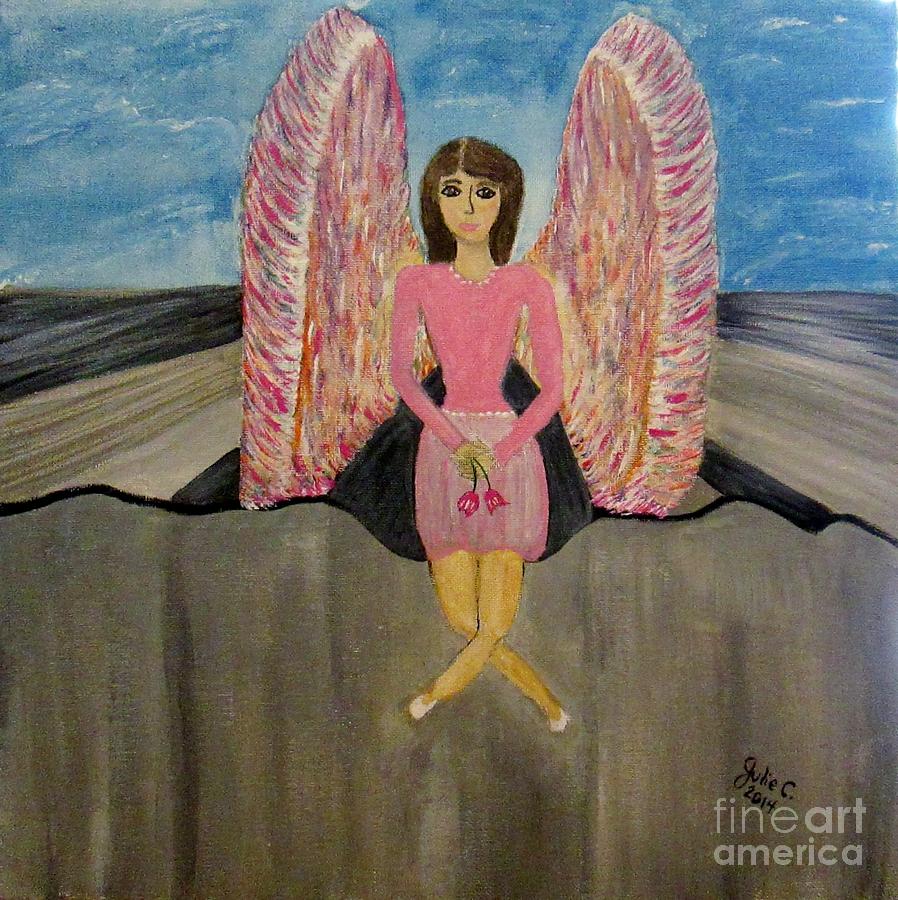 Angel in Waiting Painting by Julie Crisan