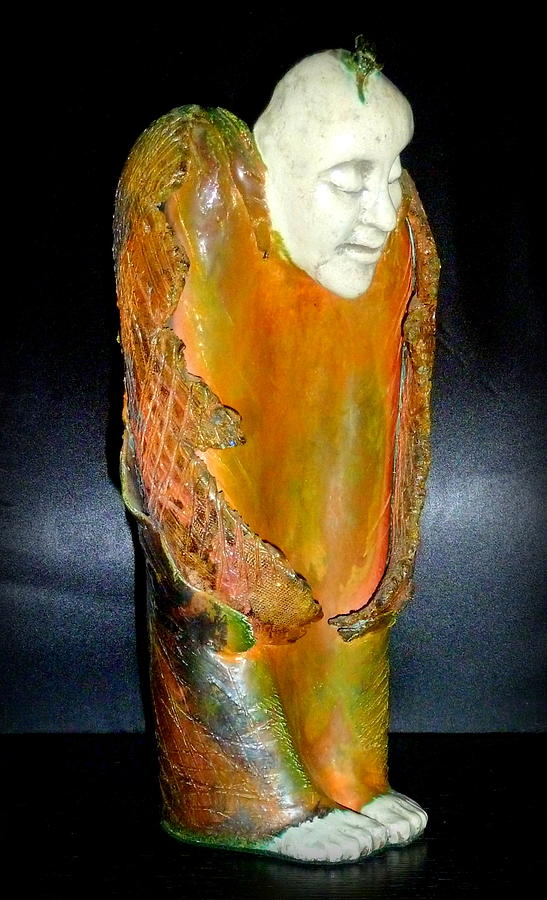 Ceramic Sculpture - Angel in Waiting by Satya Winkelman Ceramic Sculpture - Angel in Waiting by Satya Winkelman