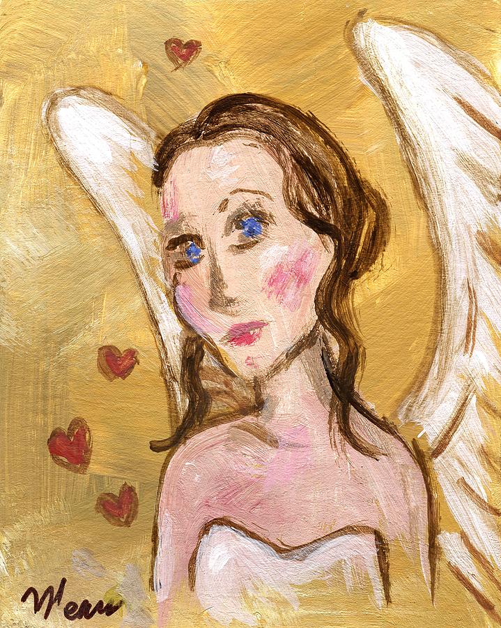 Inspirational Painting - Angel Love by Linda Mears