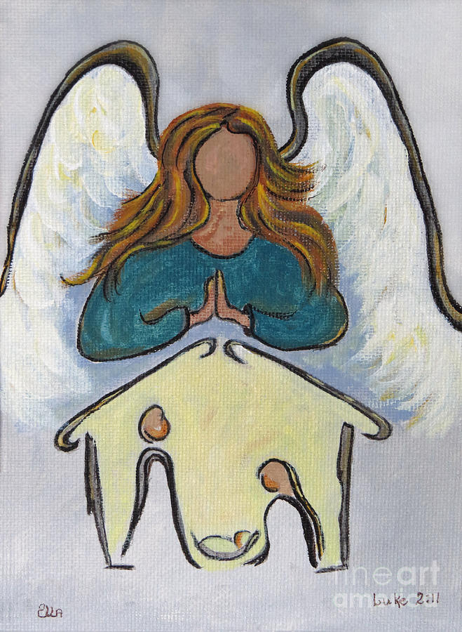 Angel - Messenger of Joy Painting by Ella Kaye Dickey